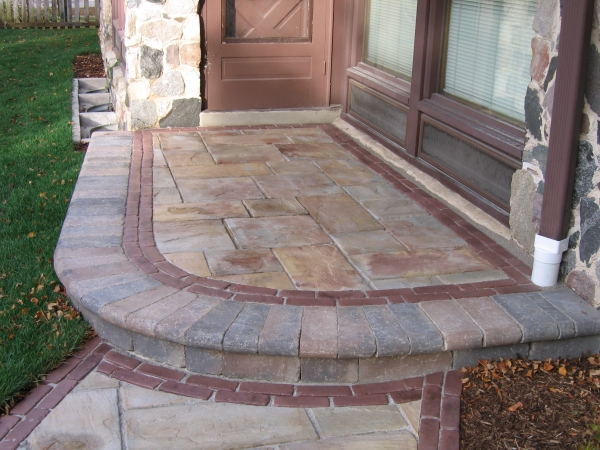 Flagstone and Brick Porch Cedarburg